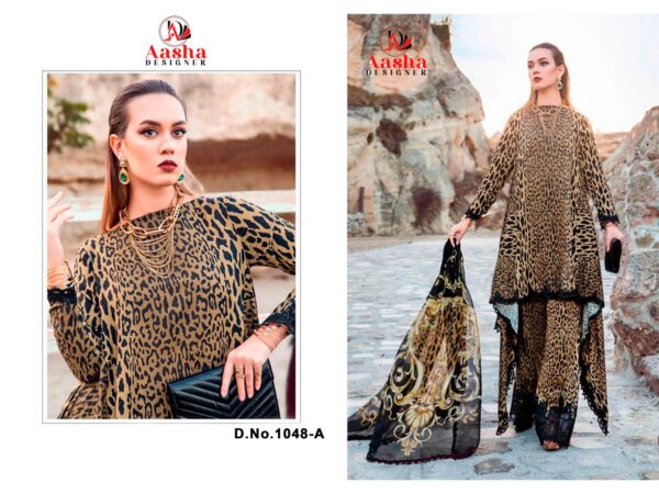 AASHA DESIGNER 1048 A PAKISTANI COTTON SUITS AT BEST PRICE