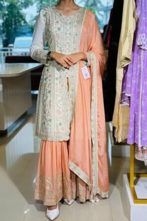 THE LIBAS KF 1651 HEAVY PAKISTANI SHARARA SUITS WHOLESALER