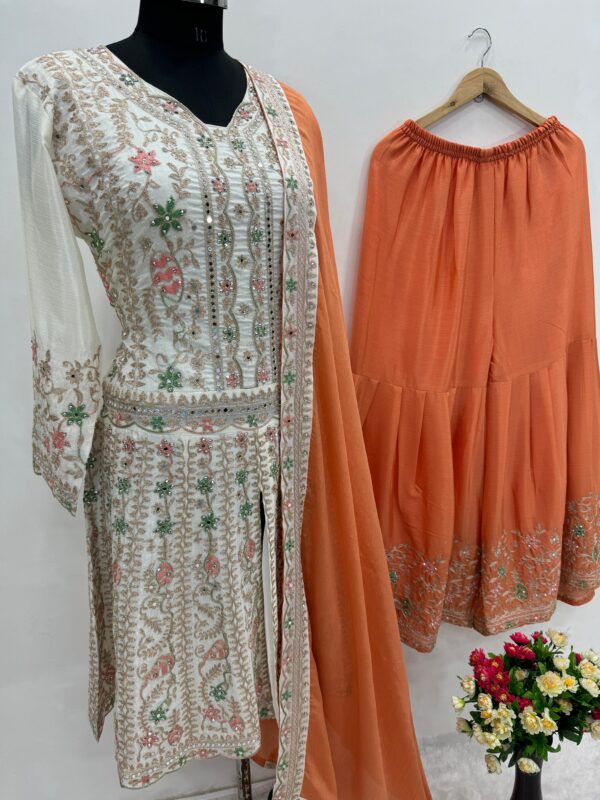 THE LIBAS KF 1651 HEAVY PAKISTANI SHARARA SUITS WHOLESALER