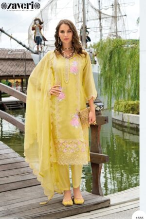 ZAVERI AANCHAL1355 SOFT ORGANZA PARTY WEAR SALWAR SUITS ONLINE