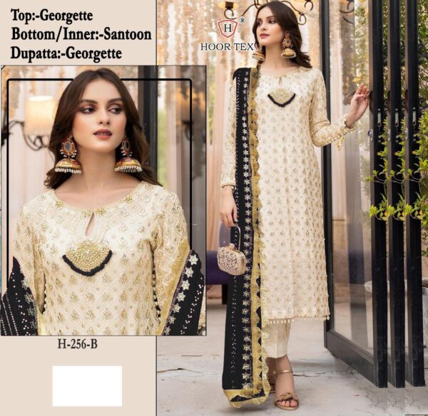 HOOR TEX H 256 B FOX GEORGETTE PAKISTANI SALWAR KAMEEZ ONLINE