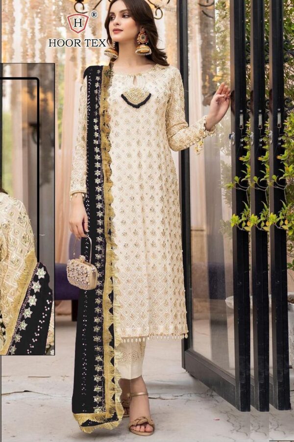 HOOR TEX H 256 B FOX GEORGETTE PAKISTANI SALWAR KAMEEZ ONLINE