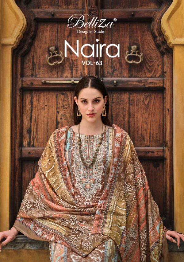 BELLIZA NAIRA VOL-63 944 COTTON PAKISTANI SUITS ONLINE SUPPLIER