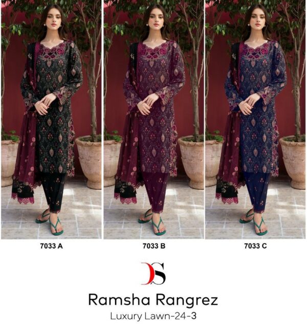 DEEPSY RAMSHA RUNGREZ 24-3 7033 LUXURY LAWN PAKISATNI SUITS WITH PRICE