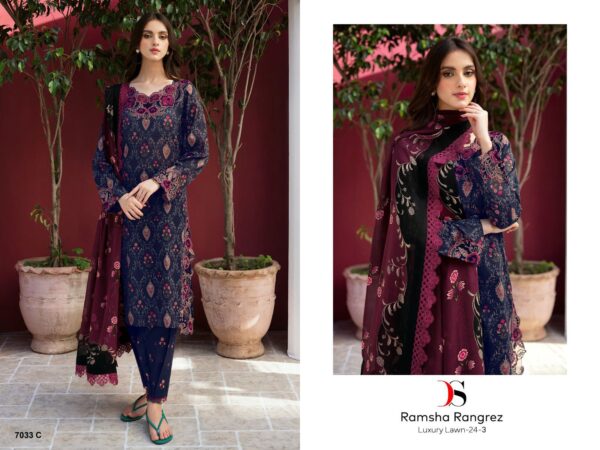 DEEPSY RAMSHA RUNGREZ 24-3 7033 LUXURY LAWN PAKISATNI SUITS WITH PRICE