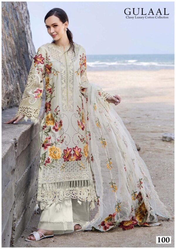 GULAAL VOL-10 91 TO 100 COTTON PAKISTANI SUITS LATEST DESIGN 2024 - Image 13