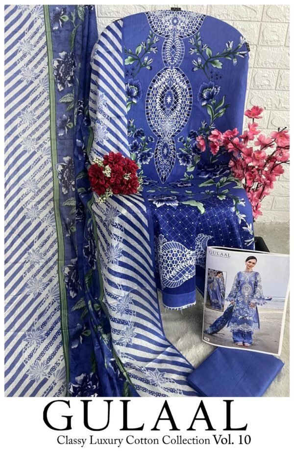 GULAAL VOL-10 91 TO 100 COTTON PAKISTANI SUITS LATEST DESIGN 2024 - Image 3