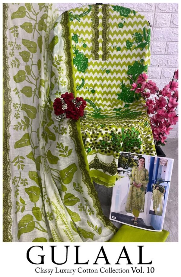 GULAAL VOL-10 91 TO 100 COTTON PAKISTANI SUITS LATEST DESIGN 2024 - Image 4