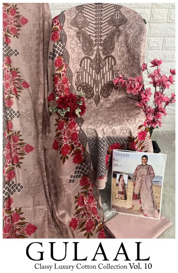 GULAAL VOL-10 91 TO 100 COTTON PAKISTANI SUITS LATEST DESIGN 2024 - Image 5