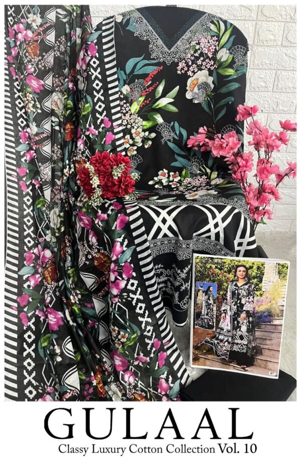 GULAAL VOL-10 91 TO 100 COTTON PAKISTANI SUITS LATEST DESIGN 2024 - Image 6