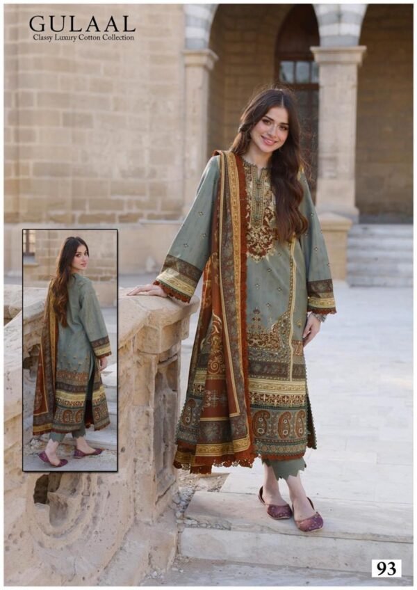 GULAAL VOL-10 91 TO 100 COTTON PAKISTANI SUITS LATEST DESIGN 2024 - Image 20