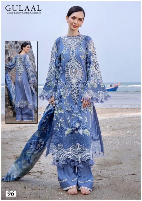 GULAAL VOL-10 91 TO 100 COTTON PAKISTANI SUITS LATEST DESIGN 2024 - Image 18