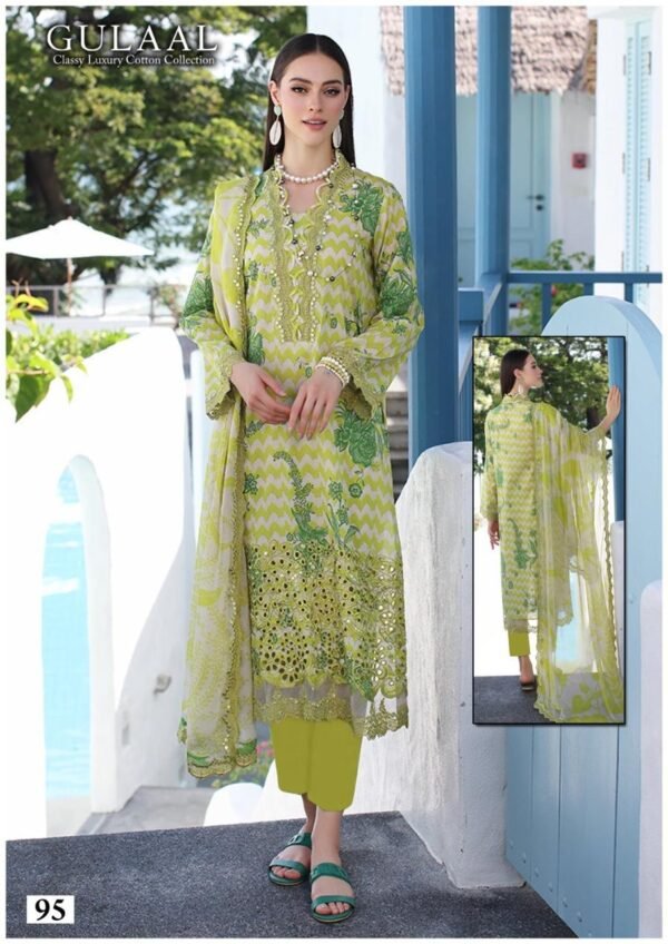 GULAAL VOL-10 91 TO 100 COTTON PAKISTANI SUITS LATEST DESIGN 2024 - Image 17