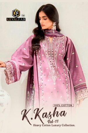 KEVAL FAB K KASHA VOL 11 11001 TO 11006 LADIES PAKISTANI SUITS WHOLESALE