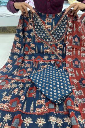 THE LIBAS COLLECTION FLAIRD ANARKALI STITCHIED SUIT SET ONLINE