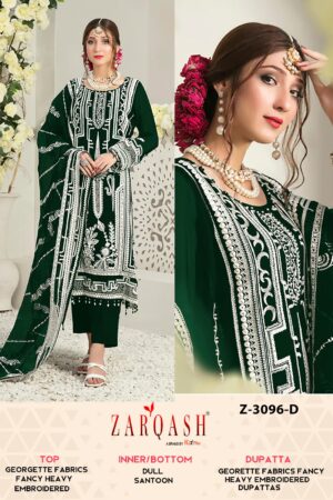 ZARQASH Z 3096 D DESIGNER PAKISTANI SUITS ONLINE