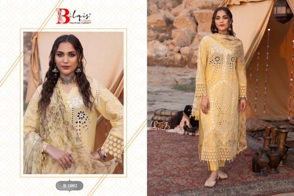 BILQIS B 1002 CAMBRIC LAWN COTTON PAKISTANI SUITS ONLINE SHOPPING