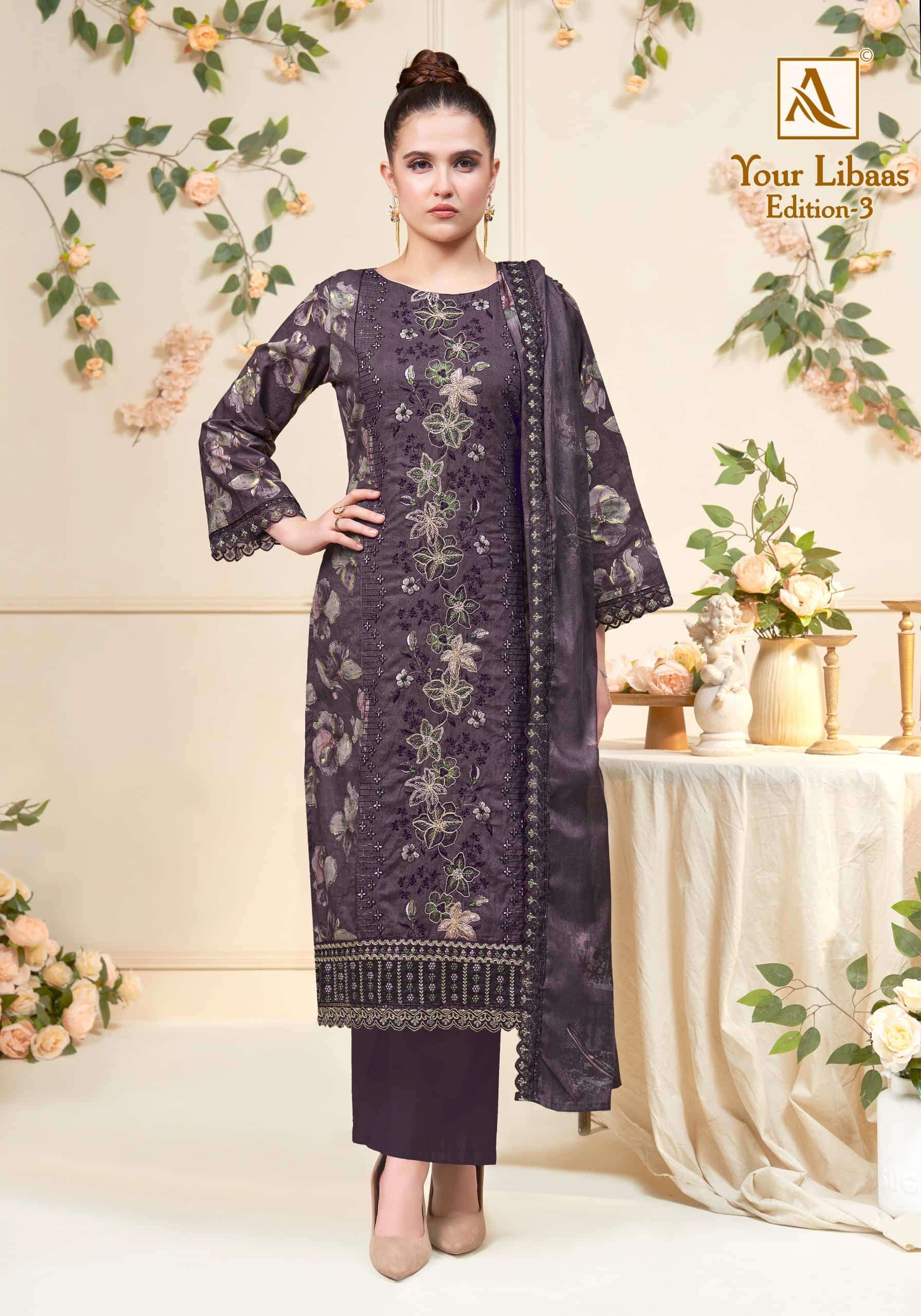 ALOK SUITS YOUR LIBAAS VOL 3 PURE COTTON SUITS SET SURAT WHOLESALE (#31422)