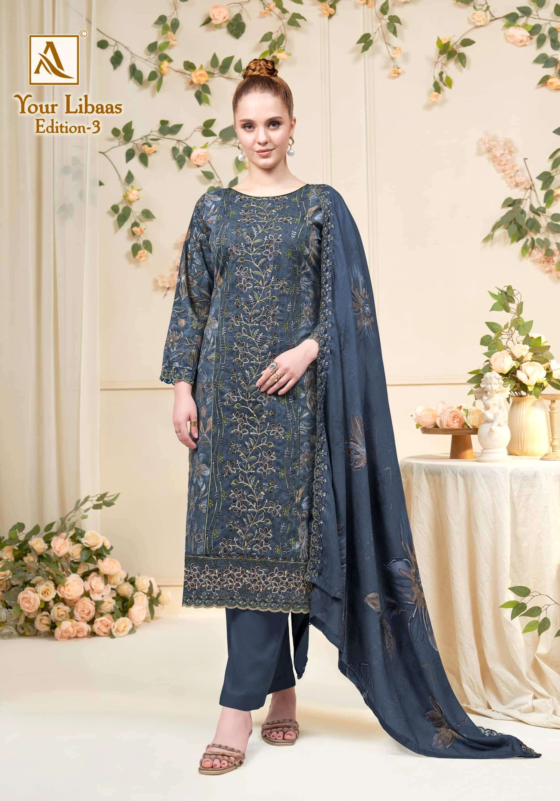 ALOK SUITS YOUR LIBAAS VOL 3 PURE COTTON SUITS SET SURAT WHOLESALE - Image 7
