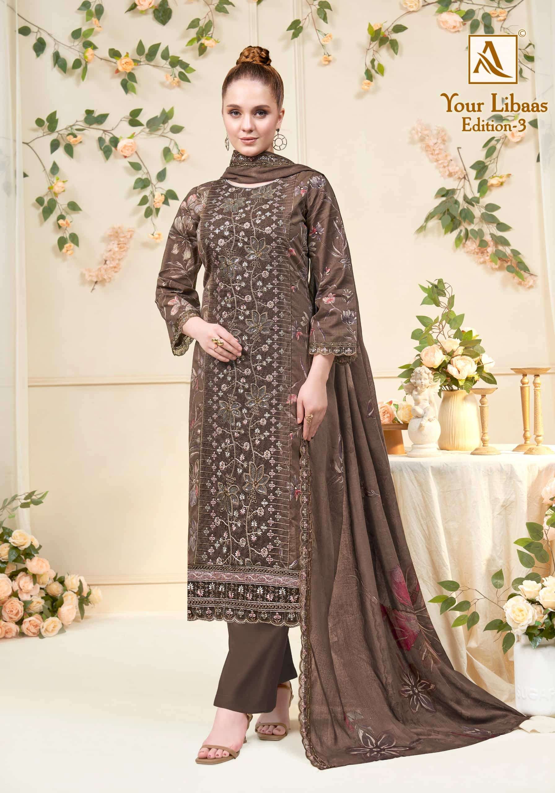 ALOK SUITS YOUR LIBAAS VOL 3 PURE COTTON SUITS SET SURAT WHOLESALE - Image 6