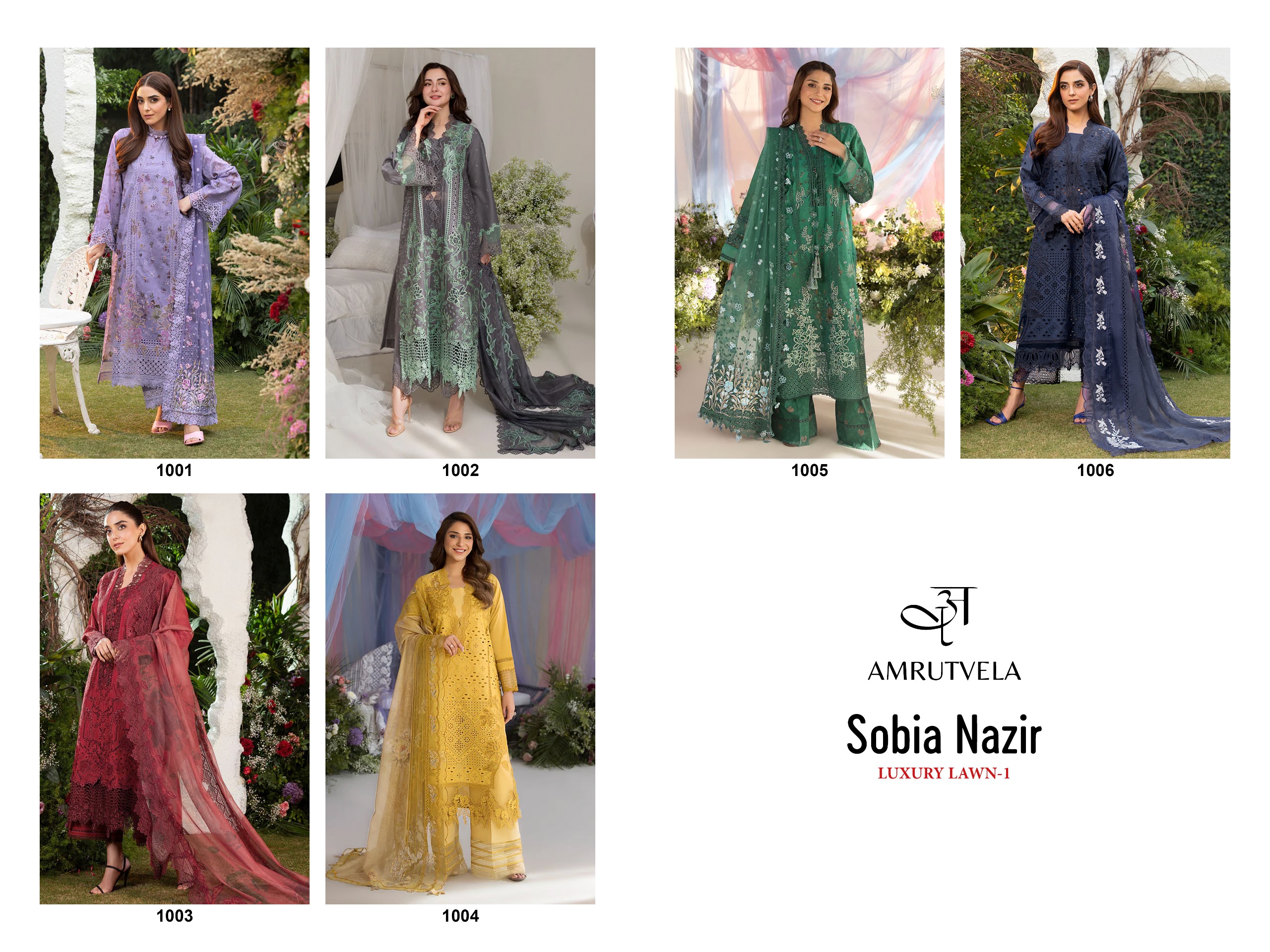 AMRUTVELA SOBIA NAZIR LUXURY LAWN 1 PAKISTANI SUITS WHOLESALE ONLINE - Image 8