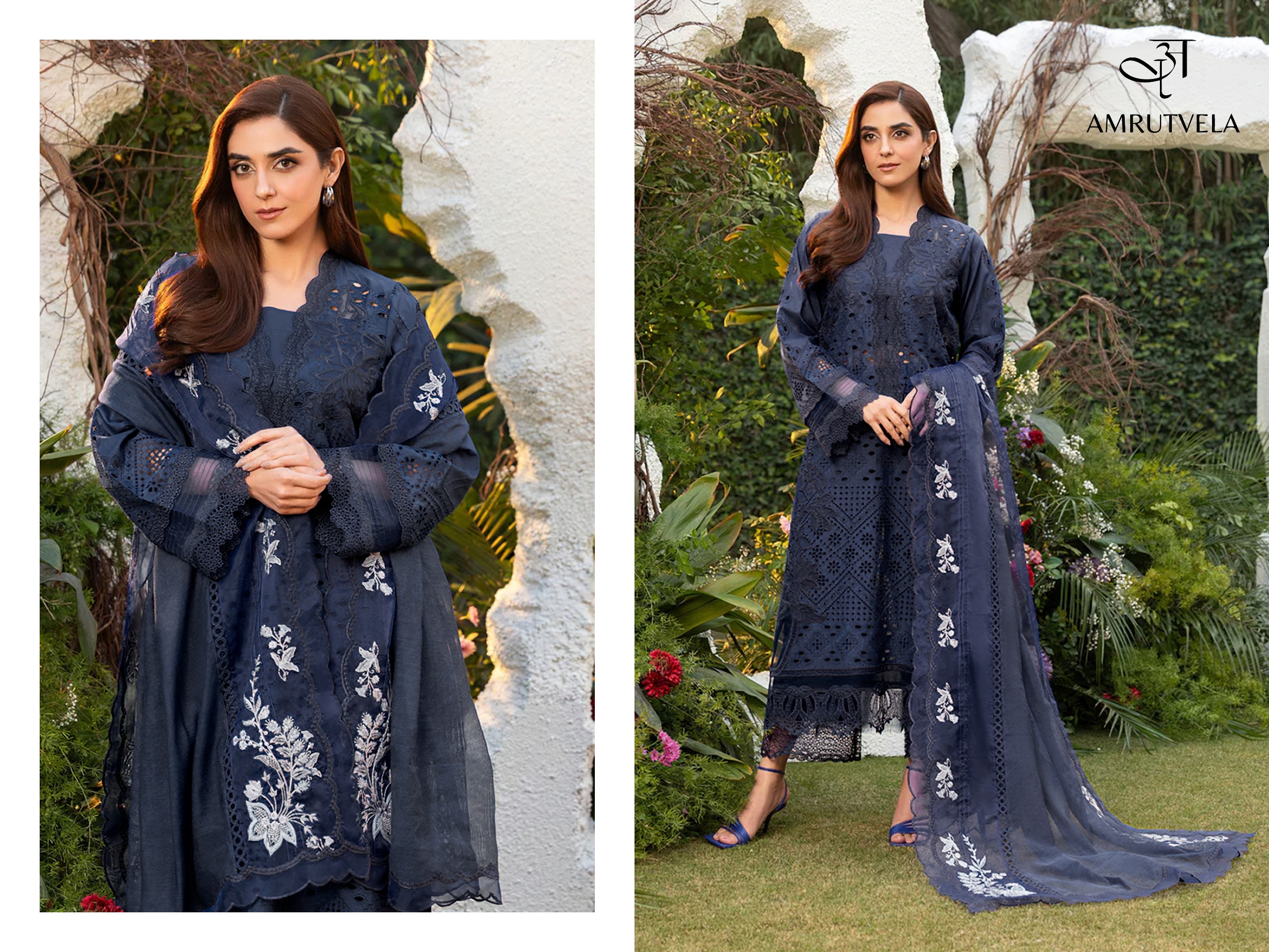 AMRUTVELA SOBIA NAZIR LUXURY LAWN 1 PAKISTANI SUITS WHOLESALE ONLINE - Image 2