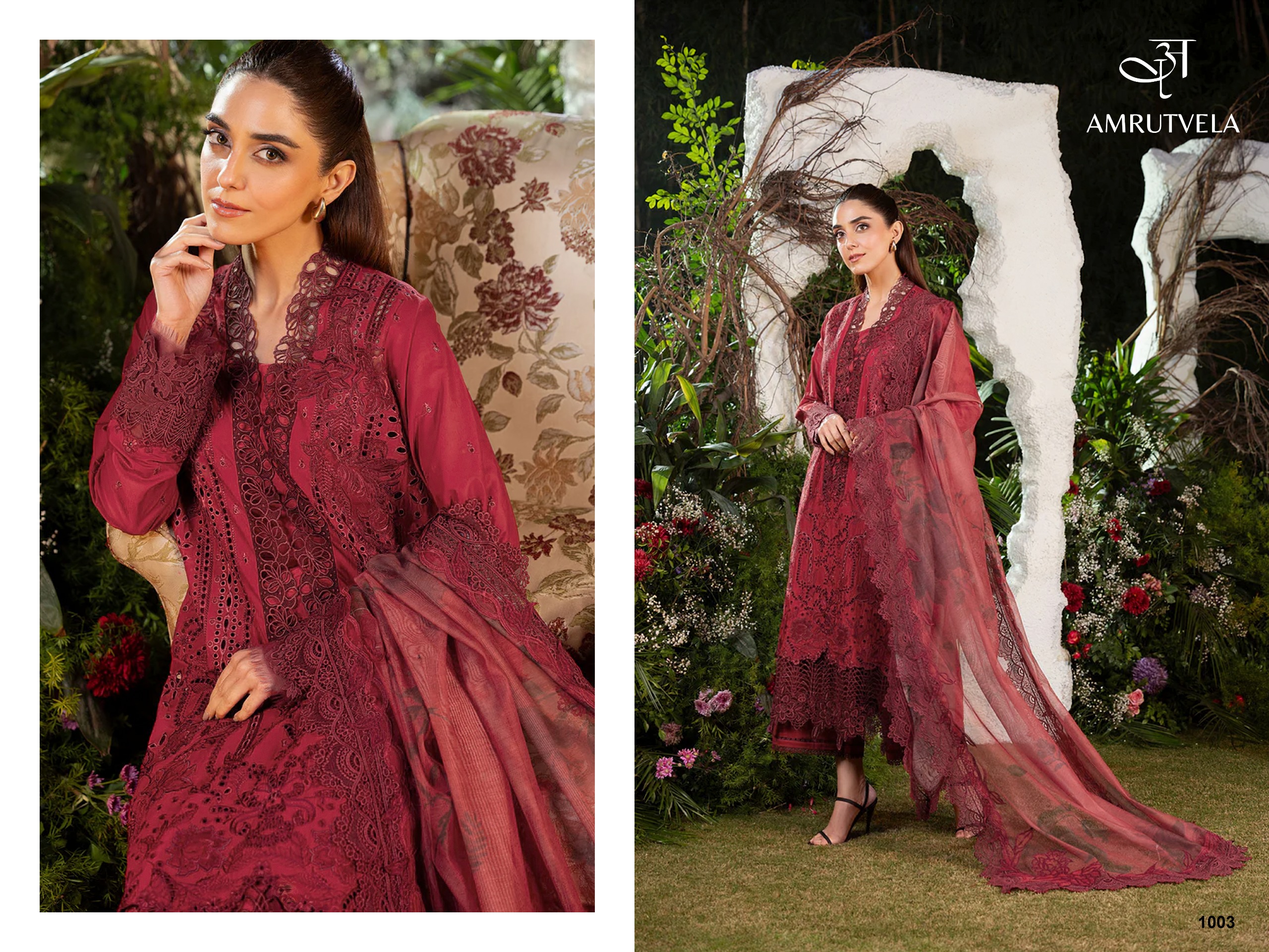 AMRUTVELA SOBIA NAZIR LUXURY LAWN 1 PAKISTANI SUITS WHOLESALE ONLINE - Image 3
