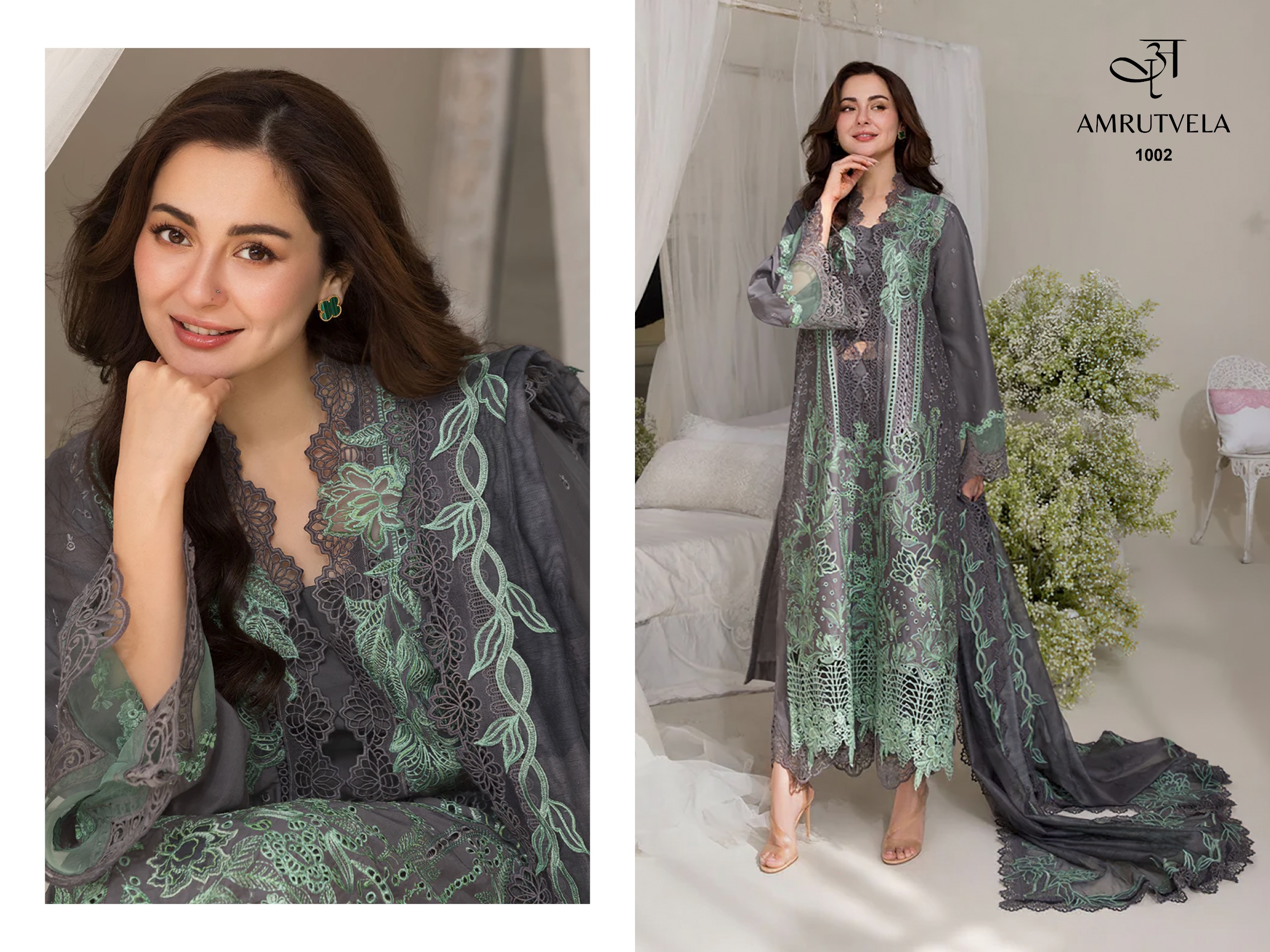 AMRUTVELA SOBIA NAZIR LUXURY LAWN 1 PAKISTANI SUITS WHOLESALE ONLINE - Image 4