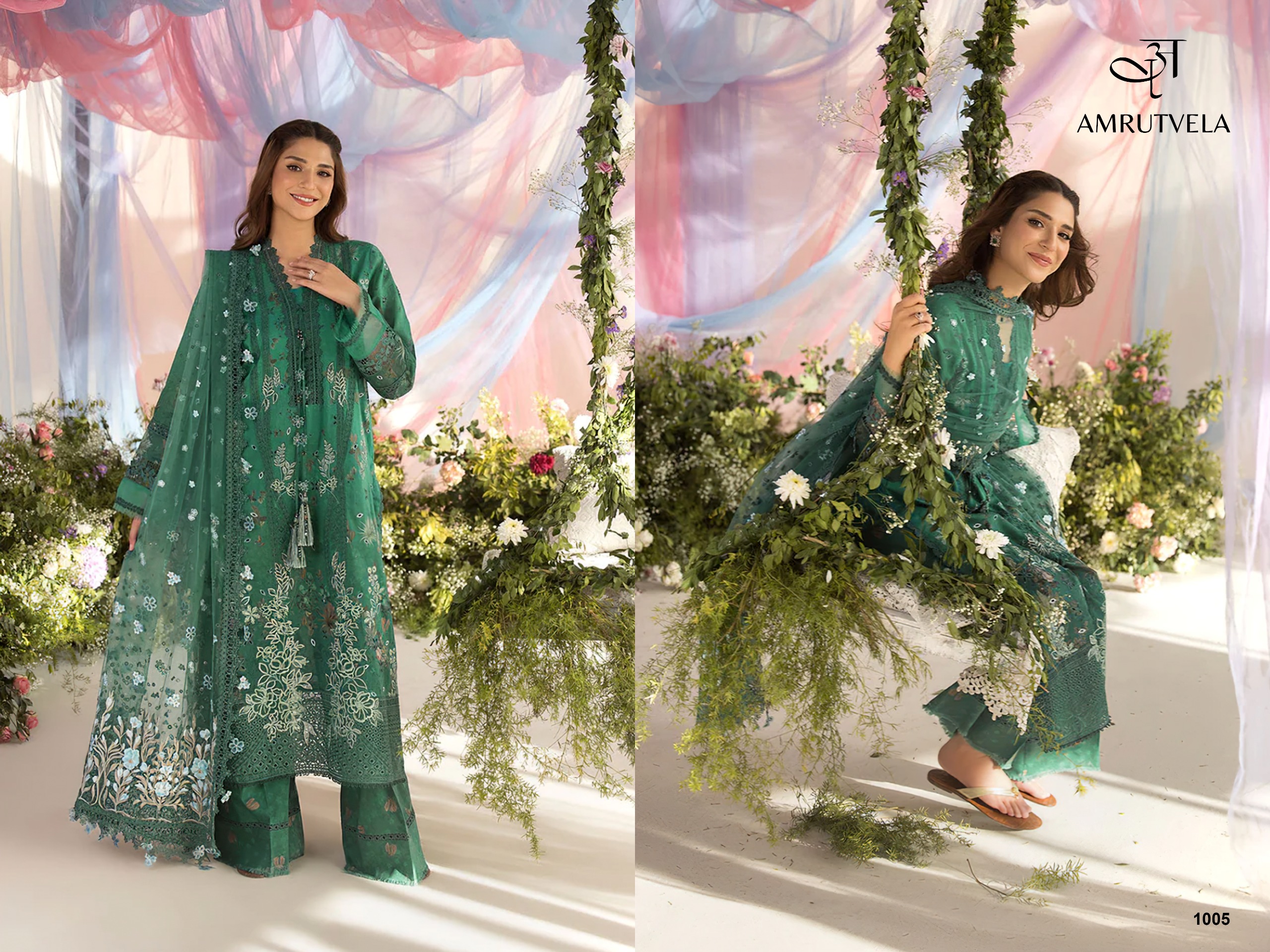 AMRUTVELA SOBIA NAZIR LUXURY LAWN 1 PAKISTANI SUITS WHOLESALE ONLINE - Image 6