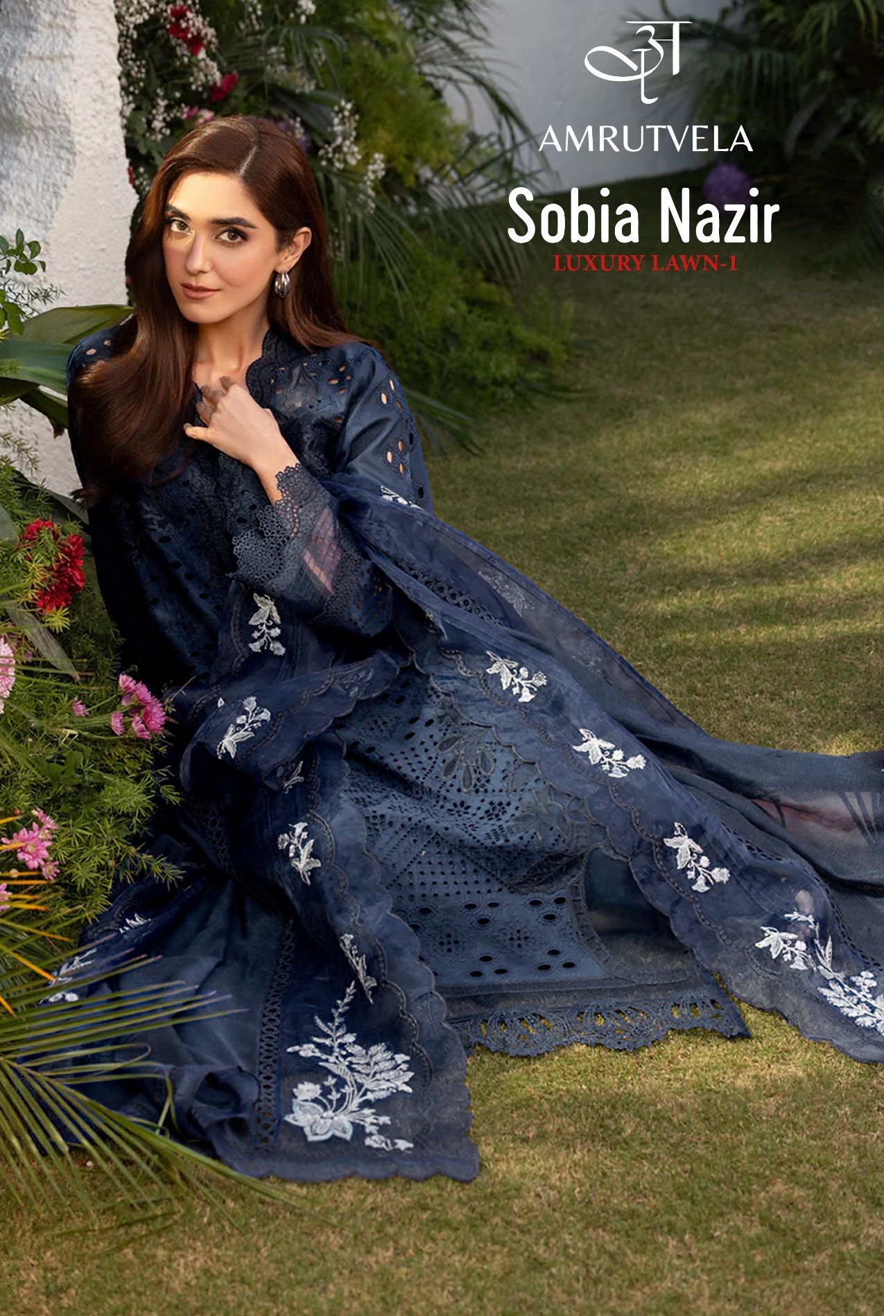 AMRUTVELA SOBIA NAZIR LUXURY LAWN 1 PAKISTANI SUITS WHOLESALE ONLINE (#31437)
