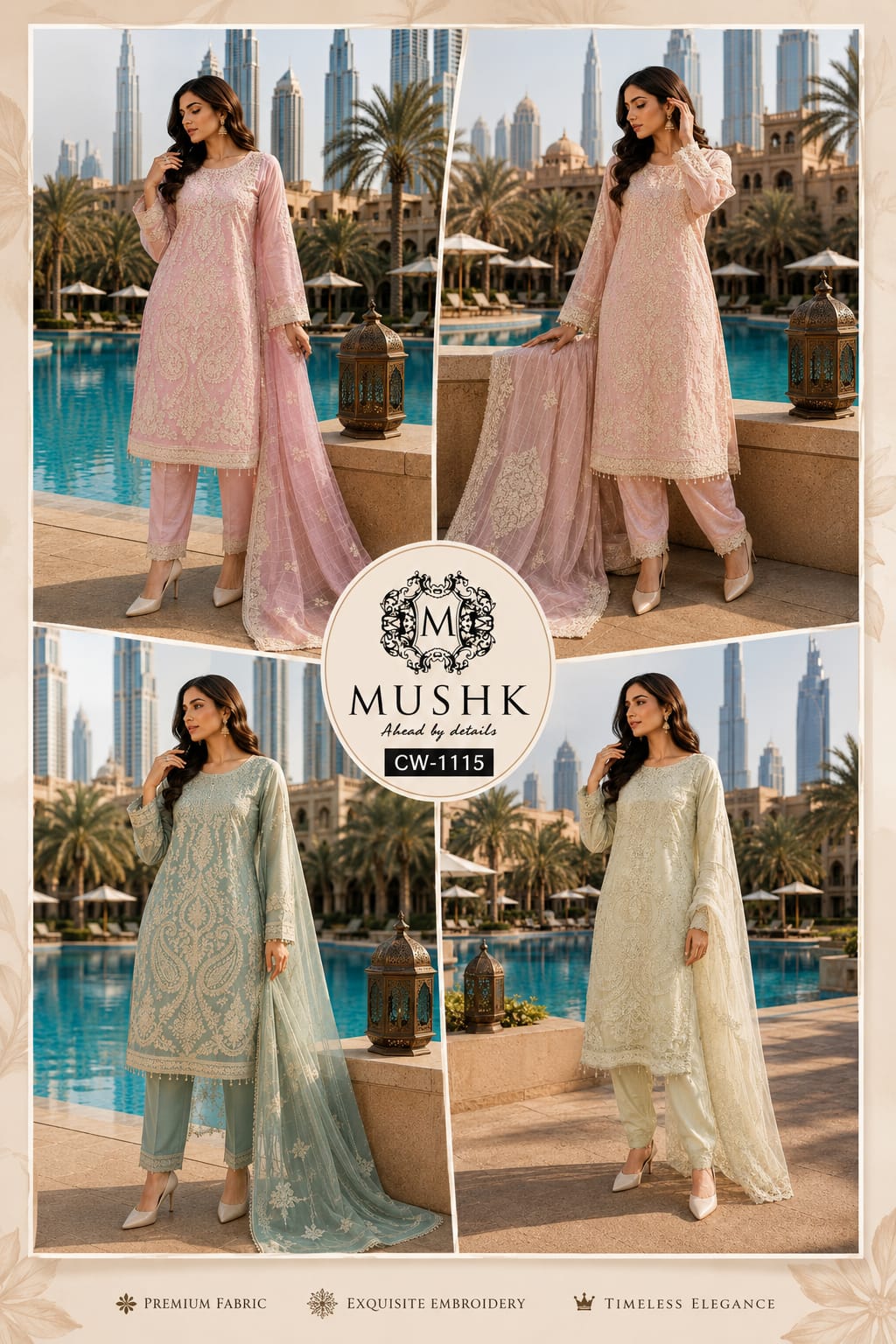 MUSHQ CW 1115 READYMADE HEAVY PAKISTANI SUITS WHOLESALE - Image 7