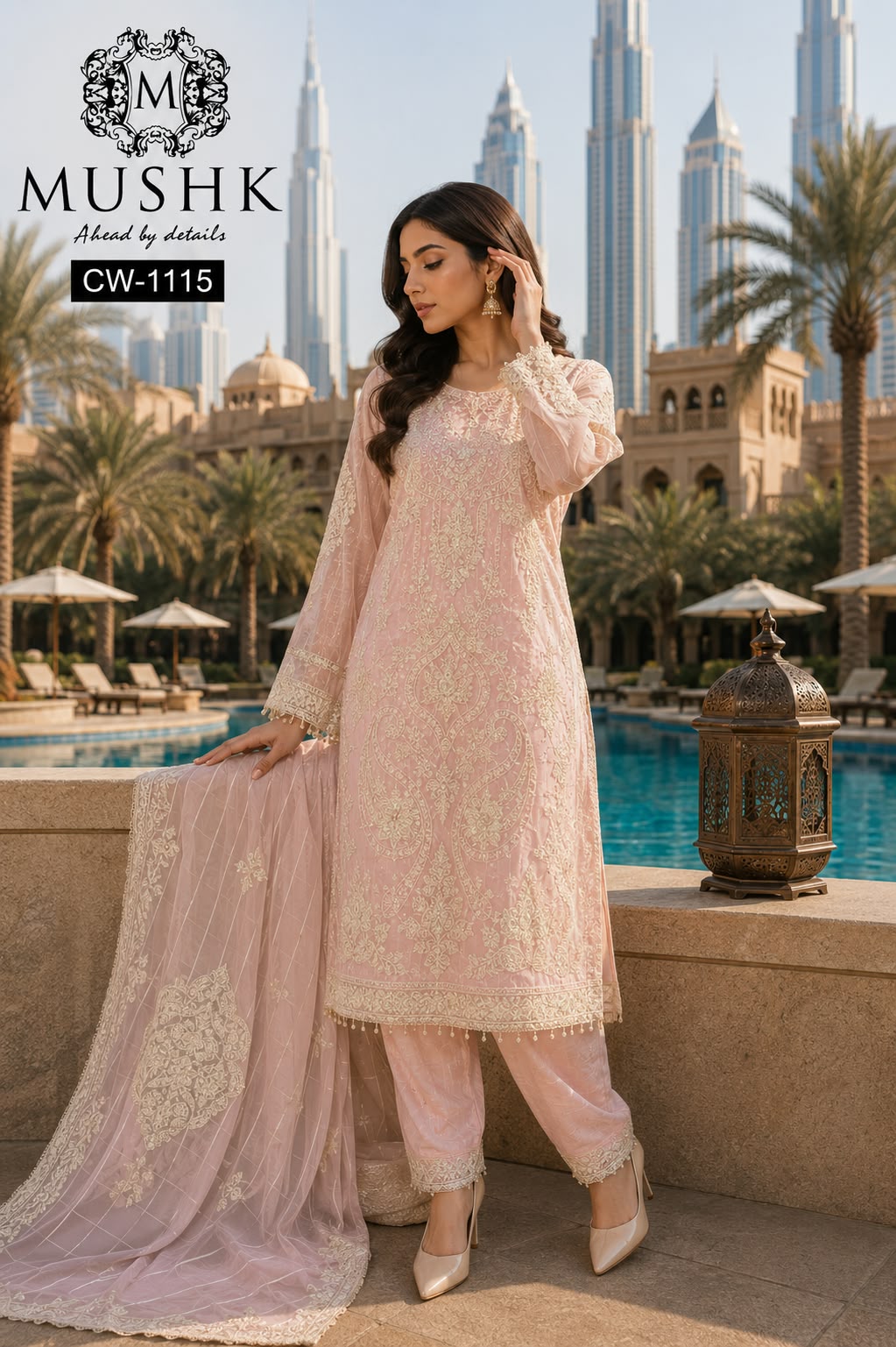 MUSHQ CW 1115 READYMADE HEAVY PAKISTANI SUITS WHOLESALE - Image 2