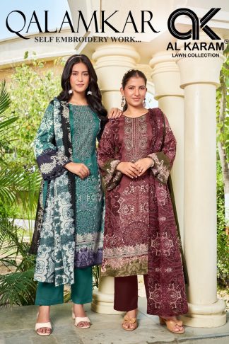 AL KARAM QALAMKAR PAKISTANI LAWN SUIT ONLINE COLLECTION