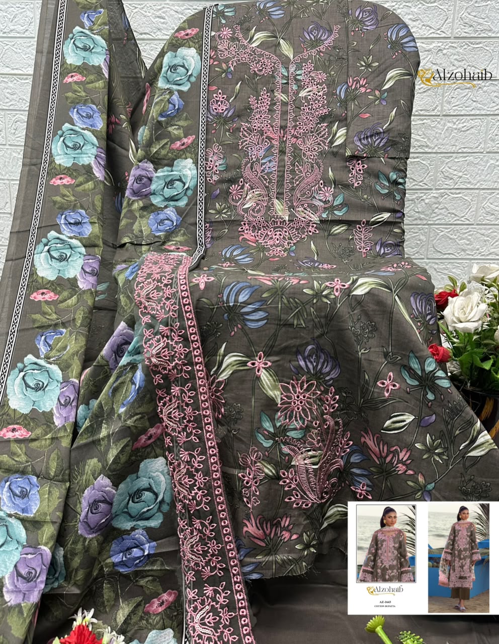 ALZOHAIB ELAF VOL 2 PAKISTANI DESIGNER SUITS ONLINE WHOLESALE - Image 12