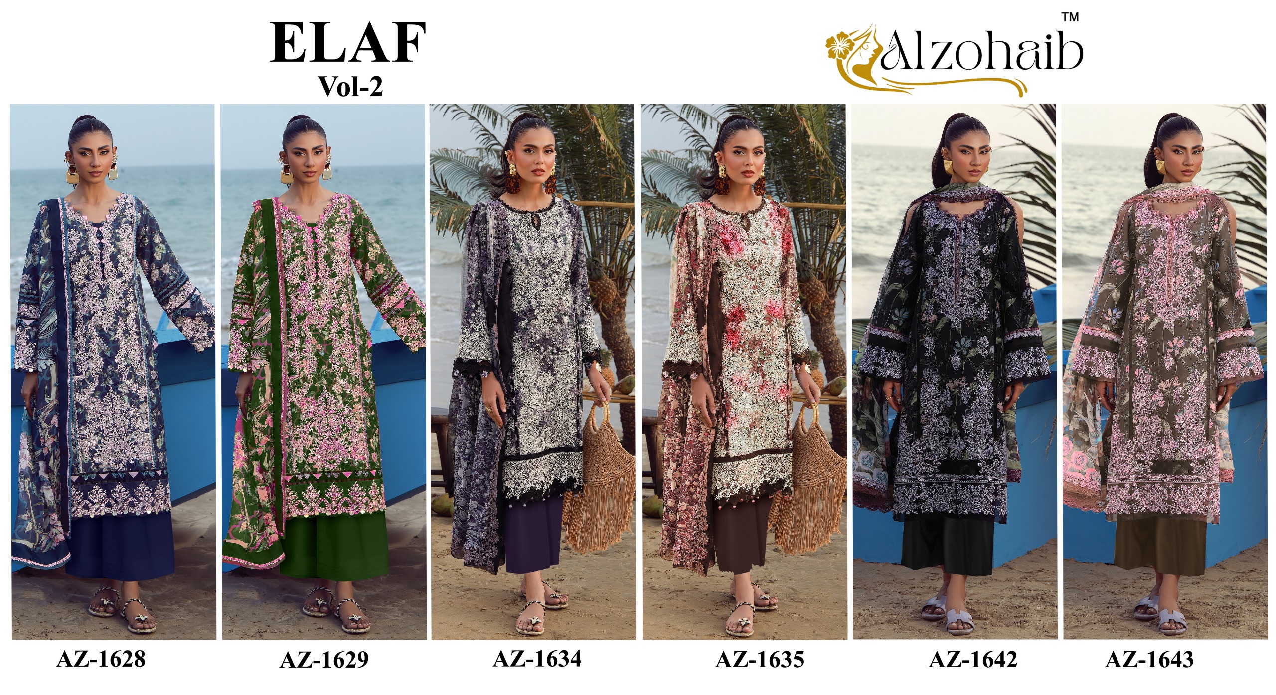 ALZOHAIB ELAF VOL 2 PAKISTANI DESIGNER SUITS ONLINE WHOLESALE - Image 8