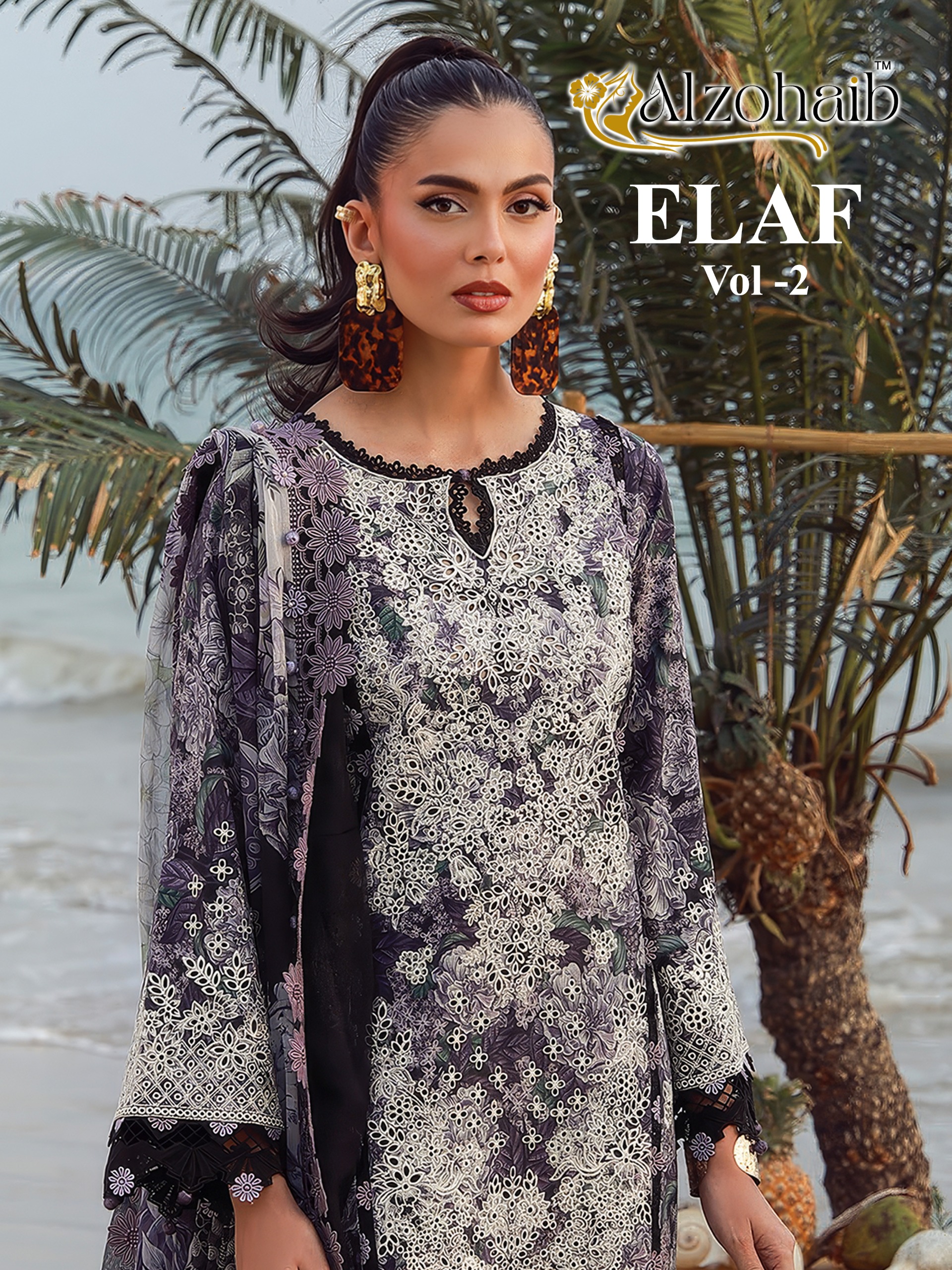 ALZOHAIB ELAF VOL 2 PAKISTANI DESIGNER SUITS ONLINE WHOLESALE (#31713)