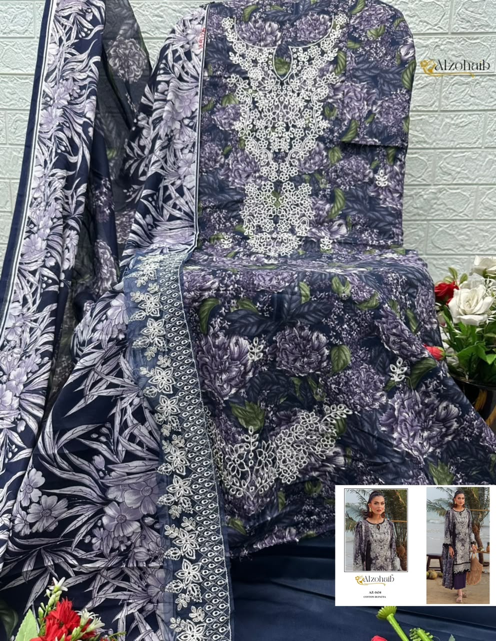 ALZOHAIB ELAF VOL 2 PAKISTANI DESIGNER SUITS ONLINE WHOLESALE - Image 13