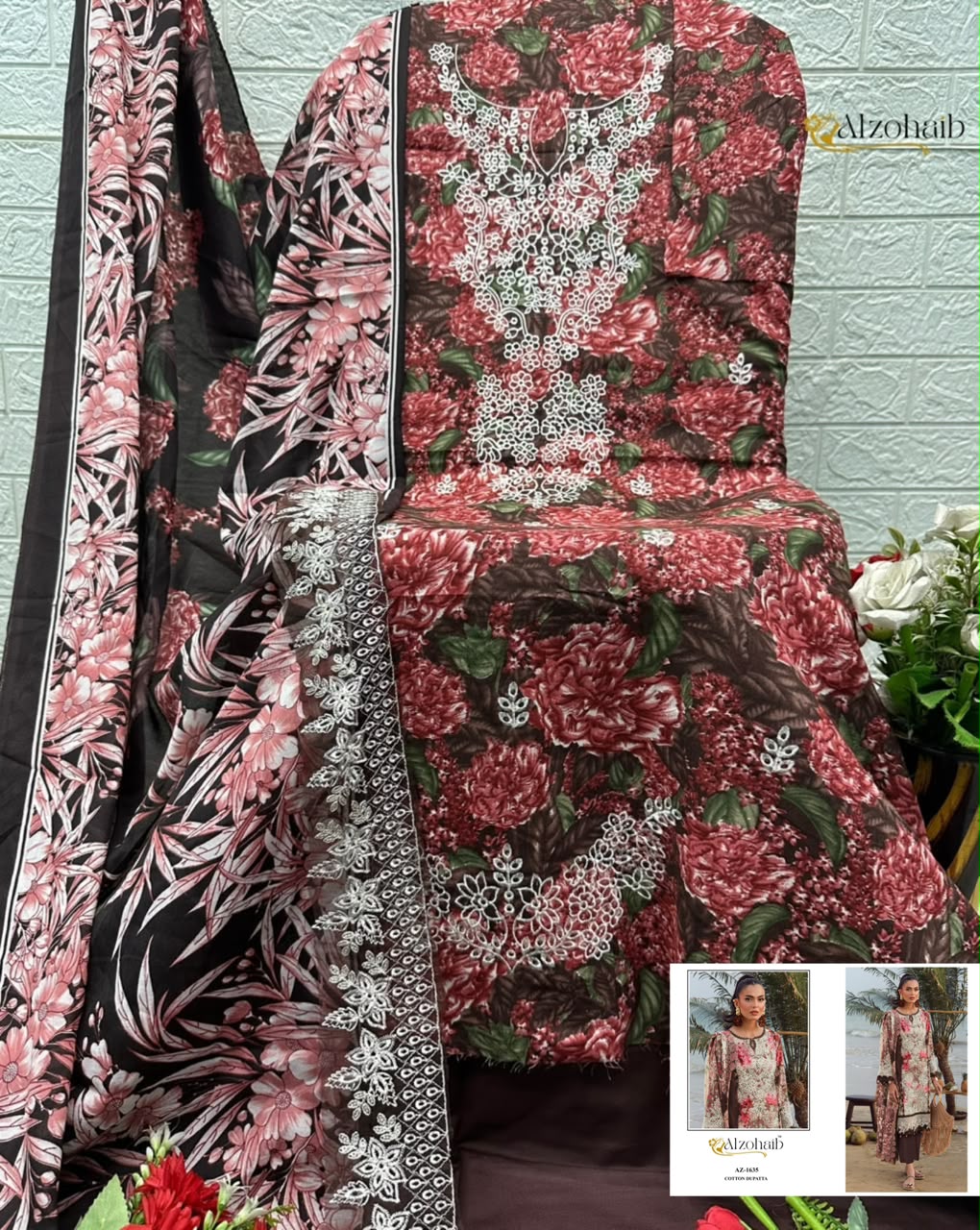 ALZOHAIB ELAF VOL 2 PAKISTANI DESIGNER SUITS ONLINE WHOLESALE