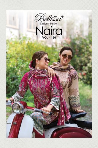 BELLIZA NAIRA VOL 156 PAKISTANI READYMADE LAWN SUITS COLLECTION