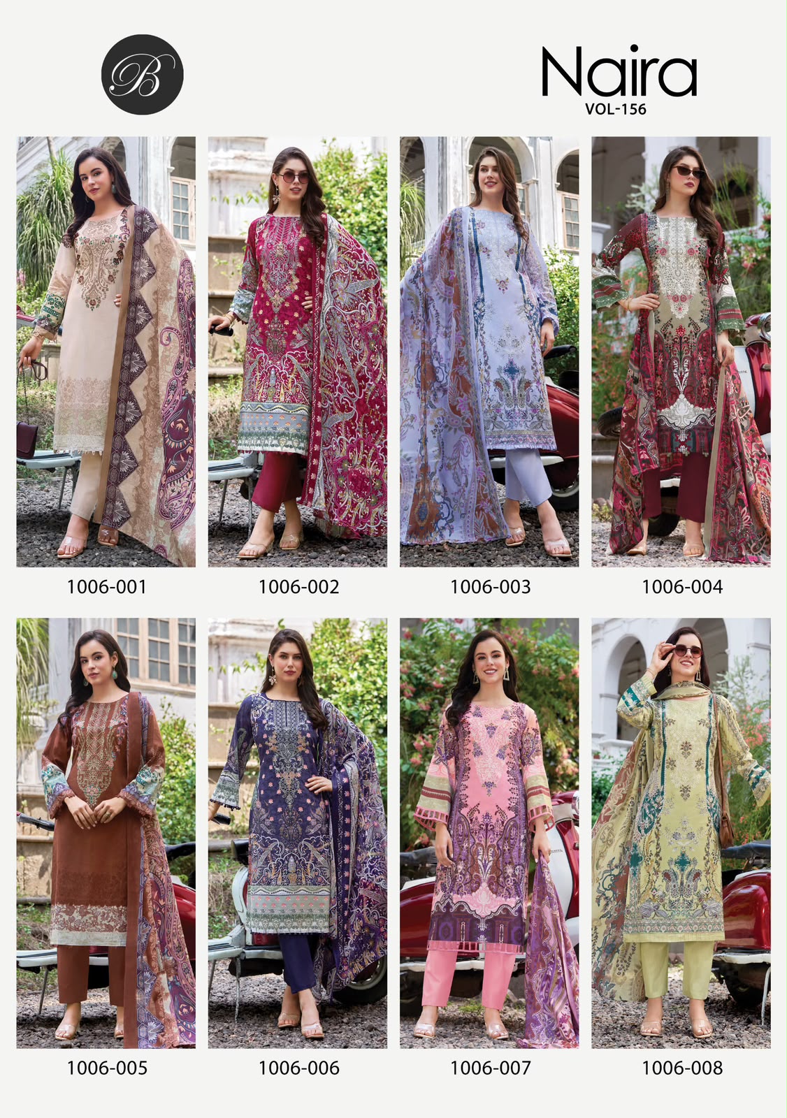 BELLIZA NAIRA VOL 156 PAKISTANI READYMADE LAWN SUITS COLLECTION