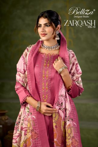 BELLIZA ZARQASH VOL 18 PAKISTANI SUIT ONLINE SUPPLIER
