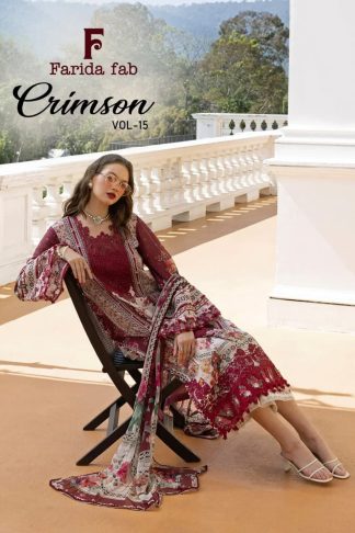 FARIDA FAB CRIMSON VOL 15 PAKISTANI SUITS FOR WOMEN COLLECTION