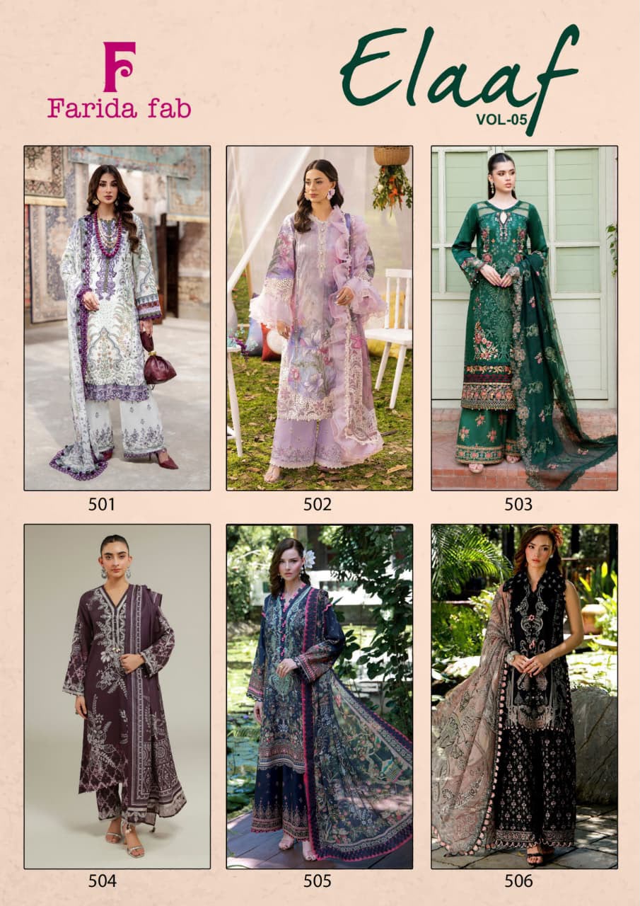 FARIDA FAB ELAAF VOL 5 READYMADE PAKISTANI SUIT IN SURAT