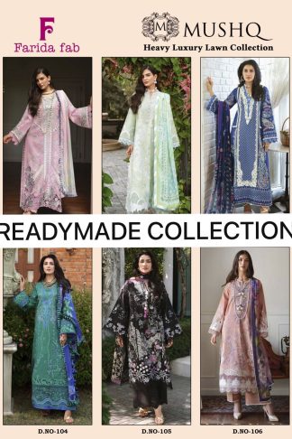 FARIDA FAB MUSHQ DESIGNER PAKISTANI SUITS ONLINE SUPPLIER