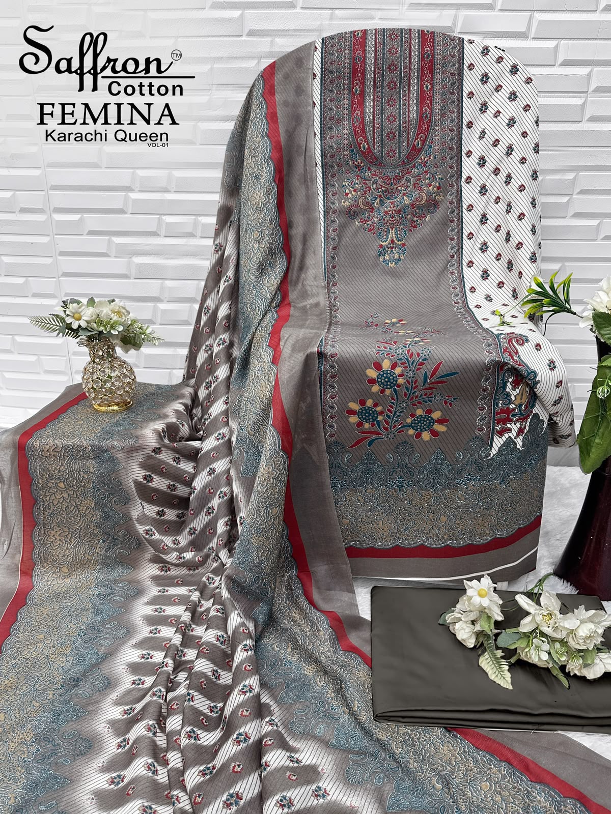 FEMINA KARACHI QUEN VOL 01 PAKISTANI READYMADE SUITS WHOLESALE - Image 15