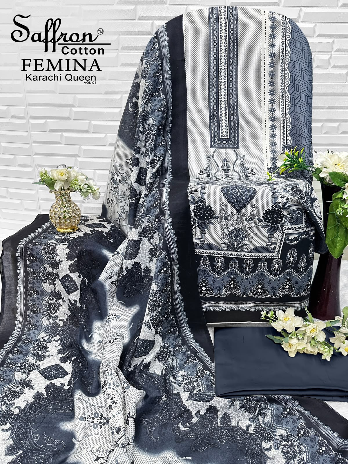 FEMINA KARACHI QUEN VOL 01 PAKISTANI READYMADE SUITS WHOLESALE - Image 9