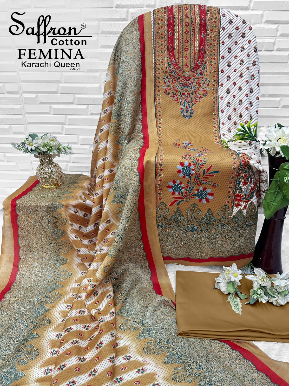 FEMINA KARACHI QUEN VOL 01 PAKISTANI READYMADE SUITS WHOLESALE - Image 7