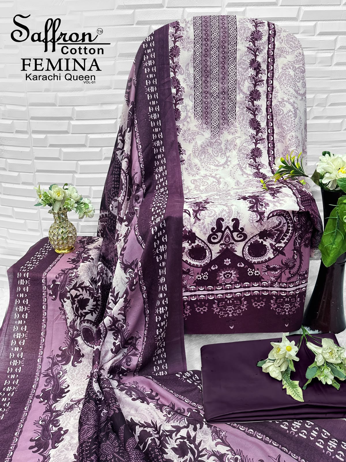 FEMINA KARACHI QUEN VOL 01 PAKISTANI READYMADE SUITS WHOLESALE - Image 3