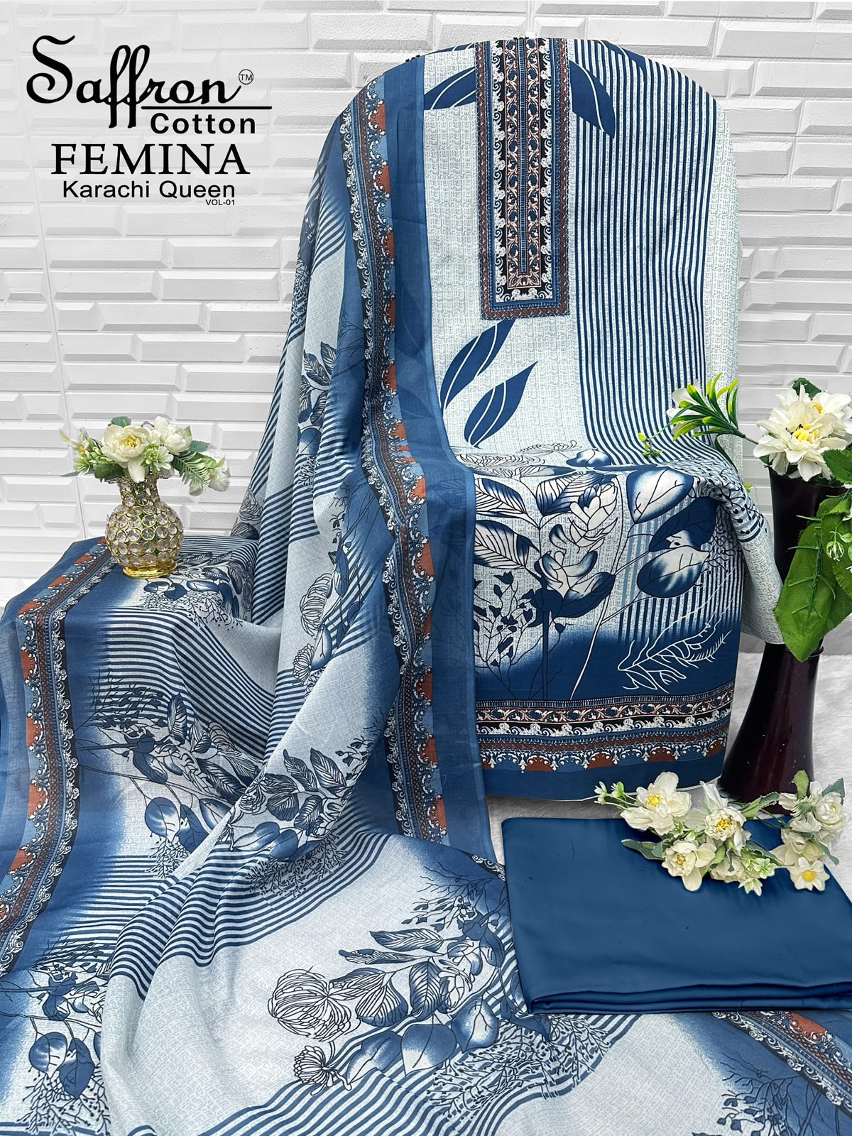 FEMINA KARACHI QUEN VOL 01 PAKISTANI READYMADE SUITS WHOLESALE - Image 5