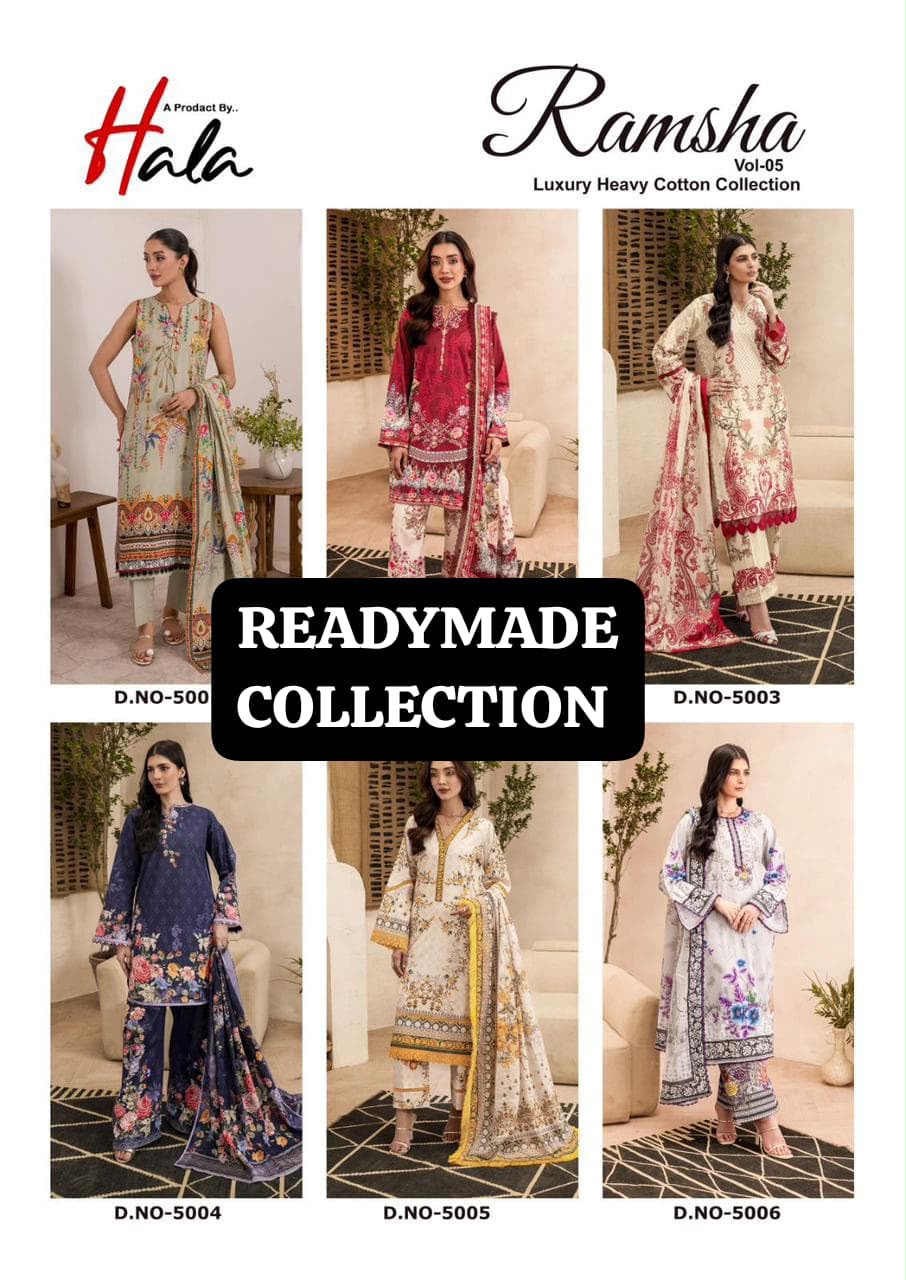 HALA RAMSHA VOL 5 READYMADE PAKISTANI SUITS COLLECTION (#31675)